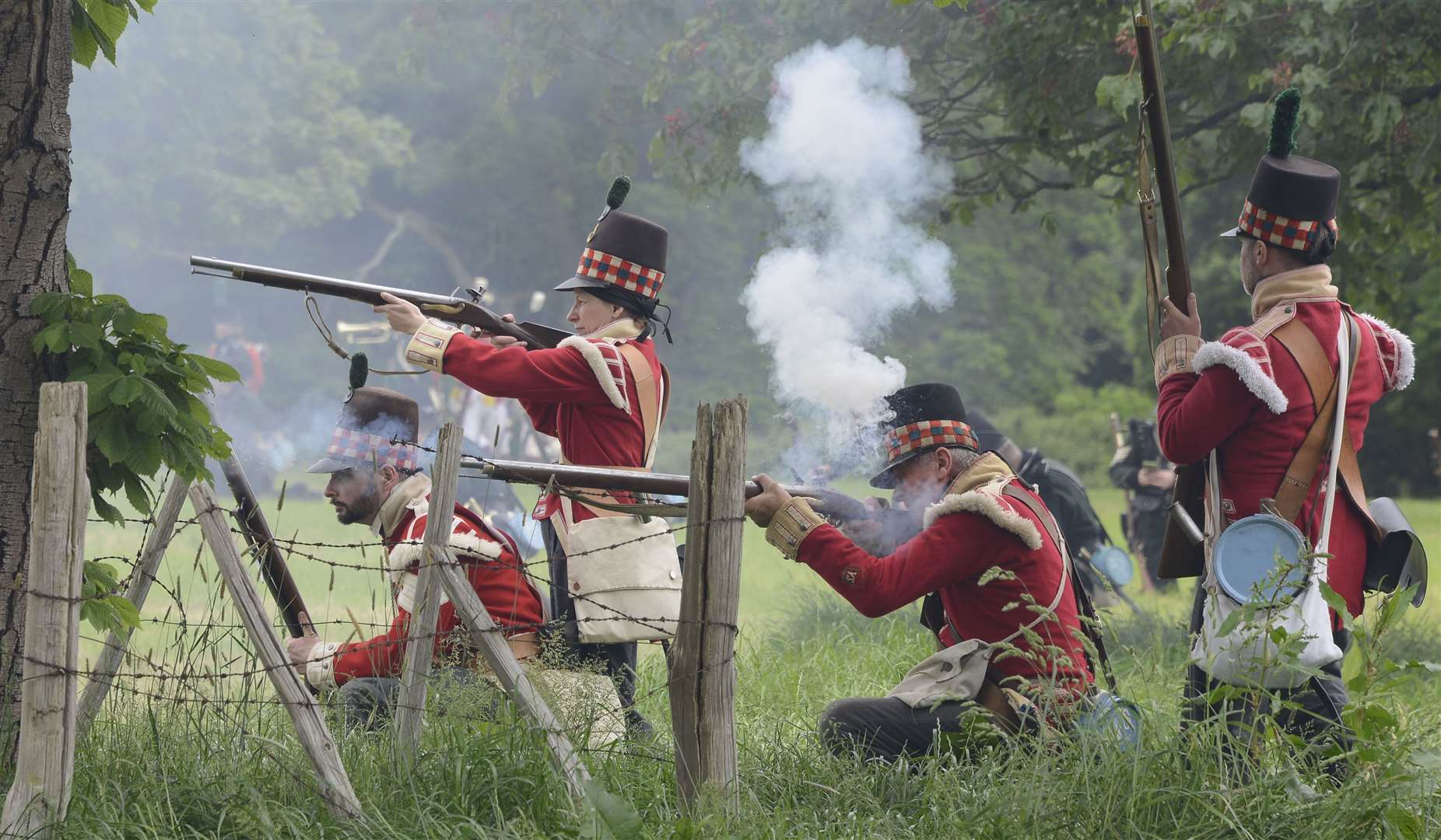 Troops in action at Rolvenden's Hole Park Picture: Paul Amos