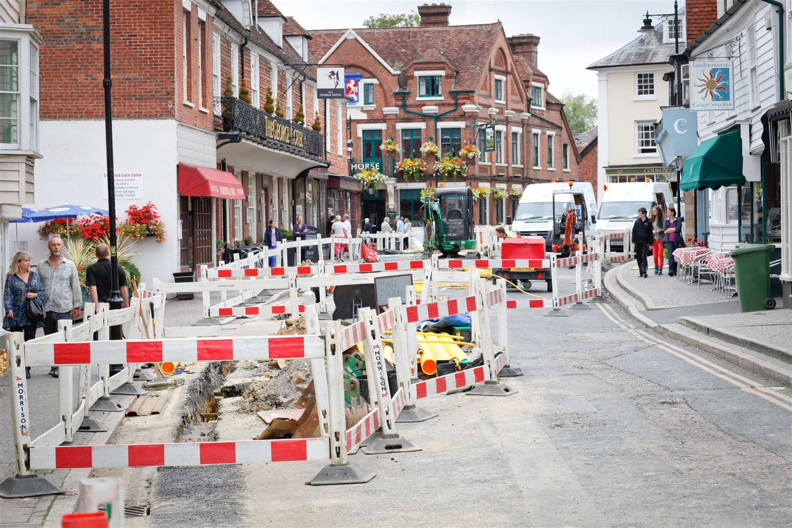 Gas works in Stone Street, Cranbrook, last year