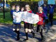 Walk to school protest by pupils