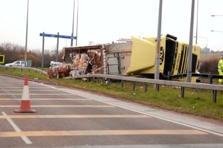 The crashed truck