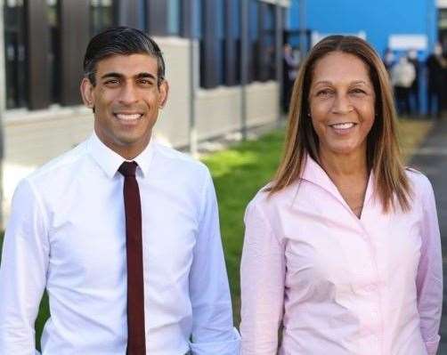 Rishi Sunak and Helen Grant