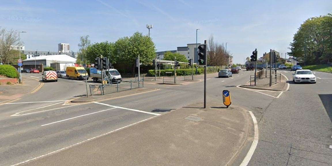 Police attended the scene in Pier Road, Gillingham this morning. Picture: Google