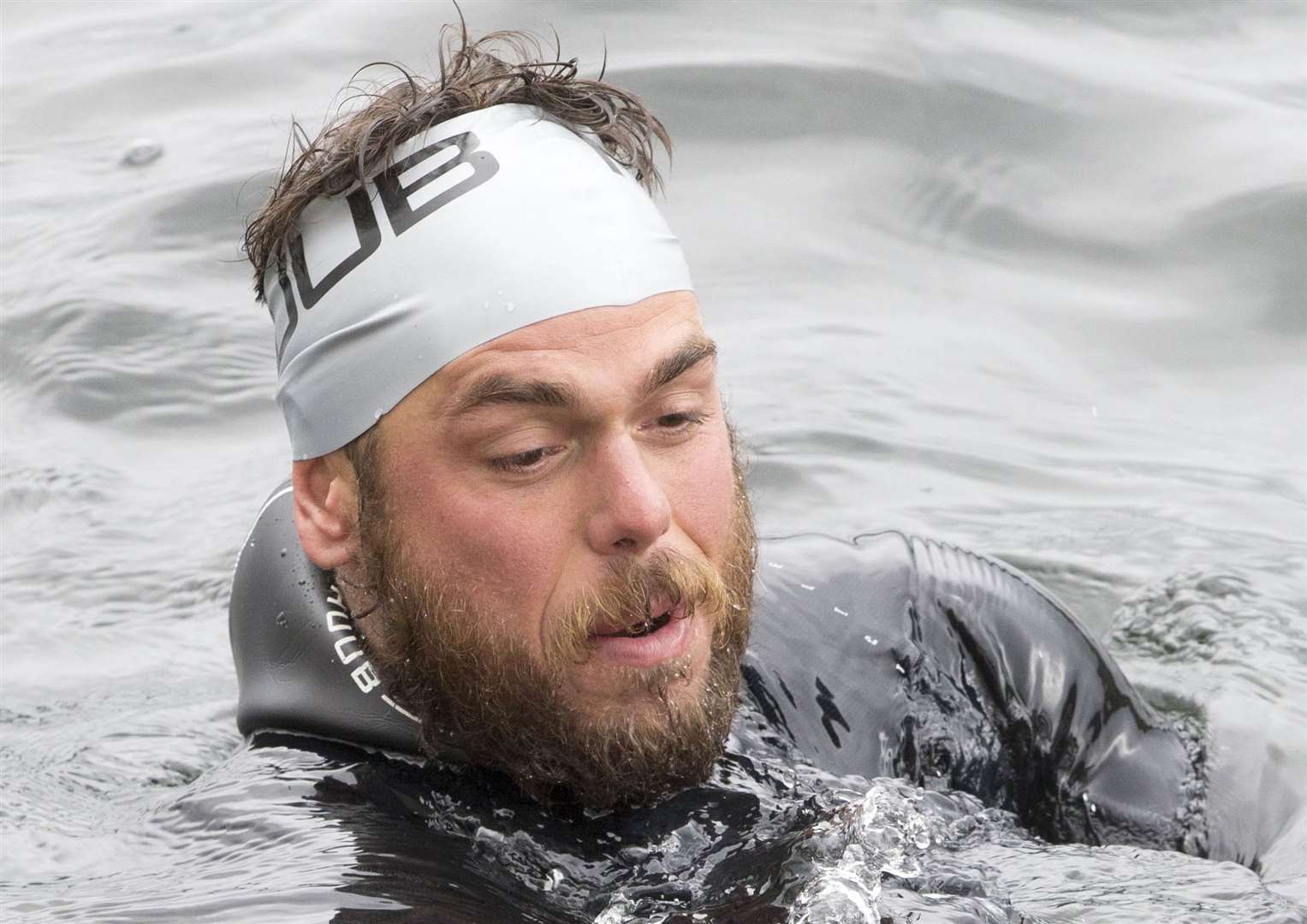 Ross Edgley is hoping to break the record for the longest non-stop swim in Loch Ness (JSHPIX.CO/Red Bull Media House/PA)