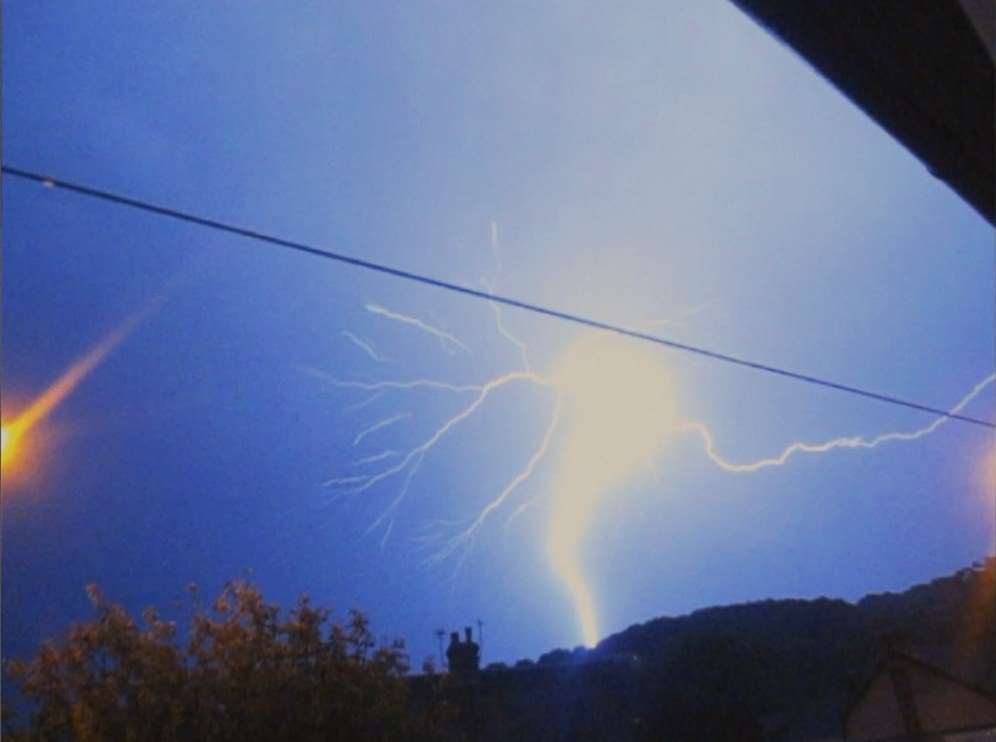 Karol Steele from Dover captured this amazing moment over Buckland Avenue last night