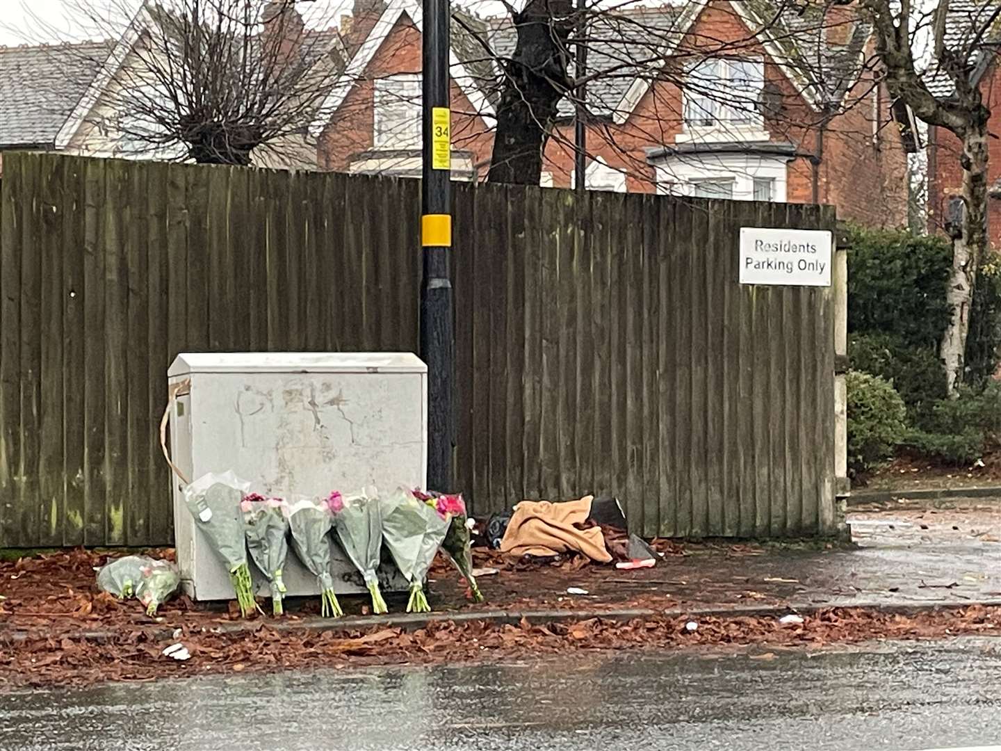 Floral tributes left on Rotton Park Road, Edgbaston (Matthew Cooper/PA)