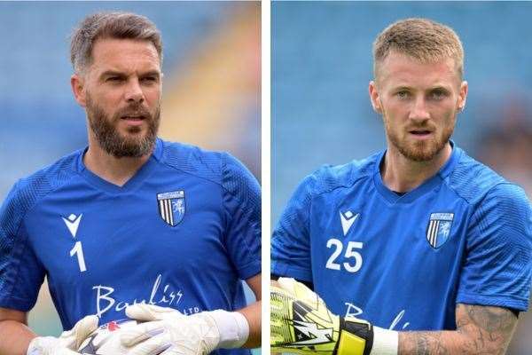 Gillingham goalkeepers Glenn Morris and Jake Turner are battling for the goalkeeper spot this weekend