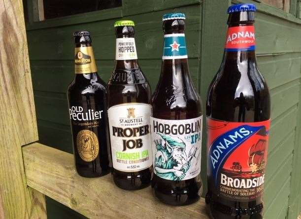 Preparing for a full on tasting session – these were the four ales we decided to sample
