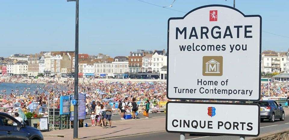 Huge crowds of people on Margate Main Sands today. Picture: Frank Leppard Photography