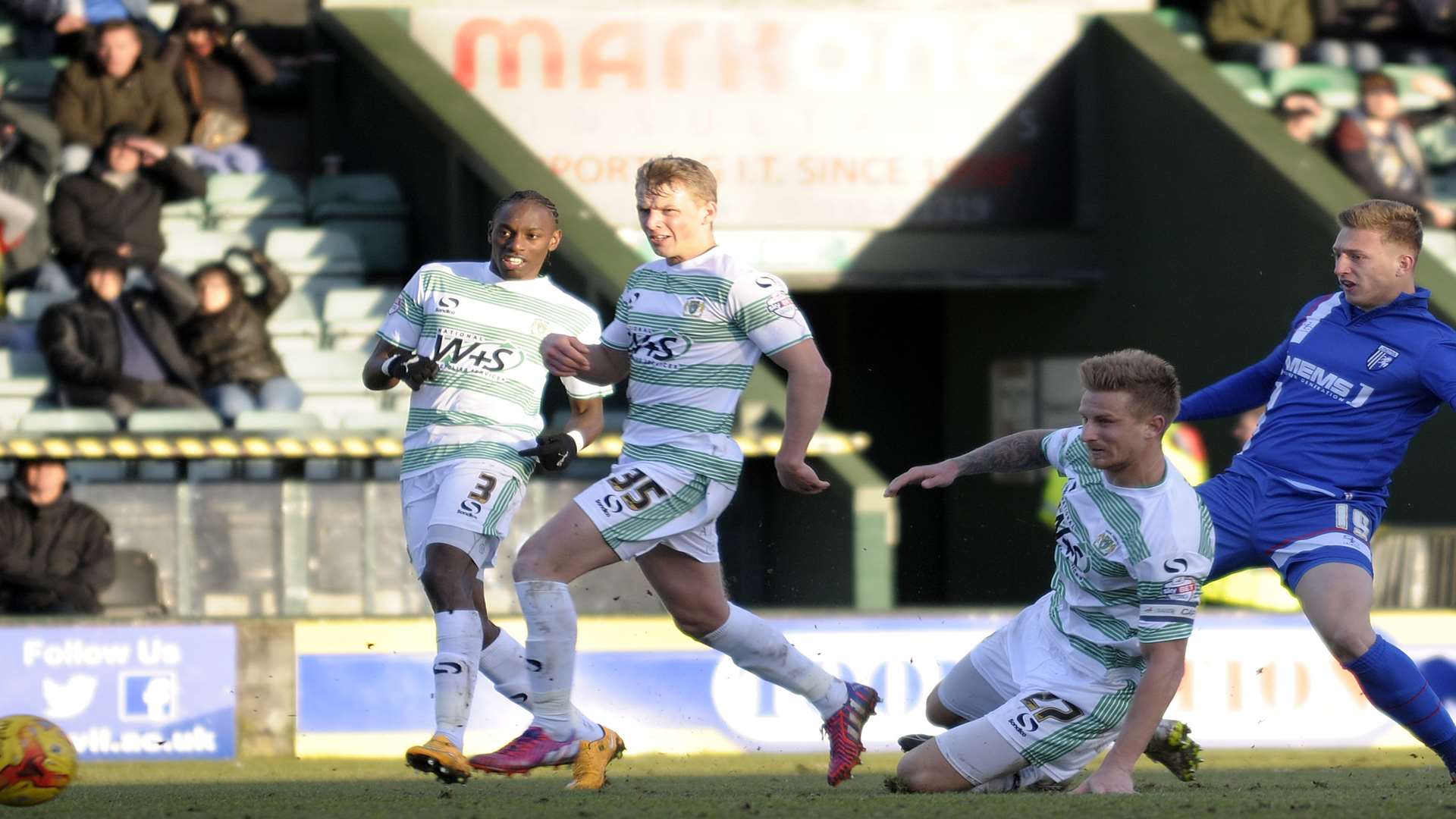 Luke Norris puts Gills in the driving seat at Yeovil after coming off the bench Picture: Barry Goodwin