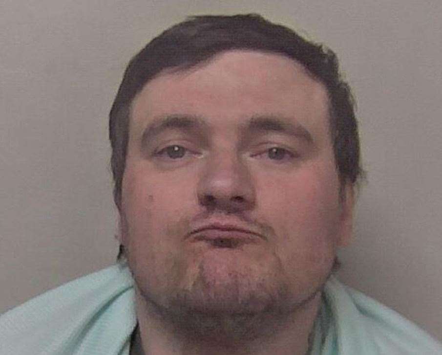 Michael Porter, 40, of no fixed address, was jailed at Canterbury Crown Court for two years and eight months for two offences of threats to kill, one of breach of a restraining order and one of possessing cannabis Picture Kent Police