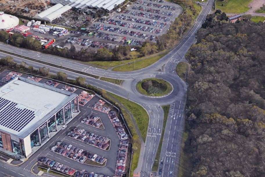 The A249 Bearsted Road roundabout was due to be upgraded