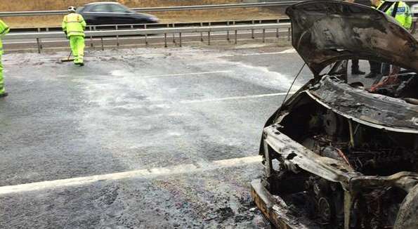 Sonny's van following the blaze