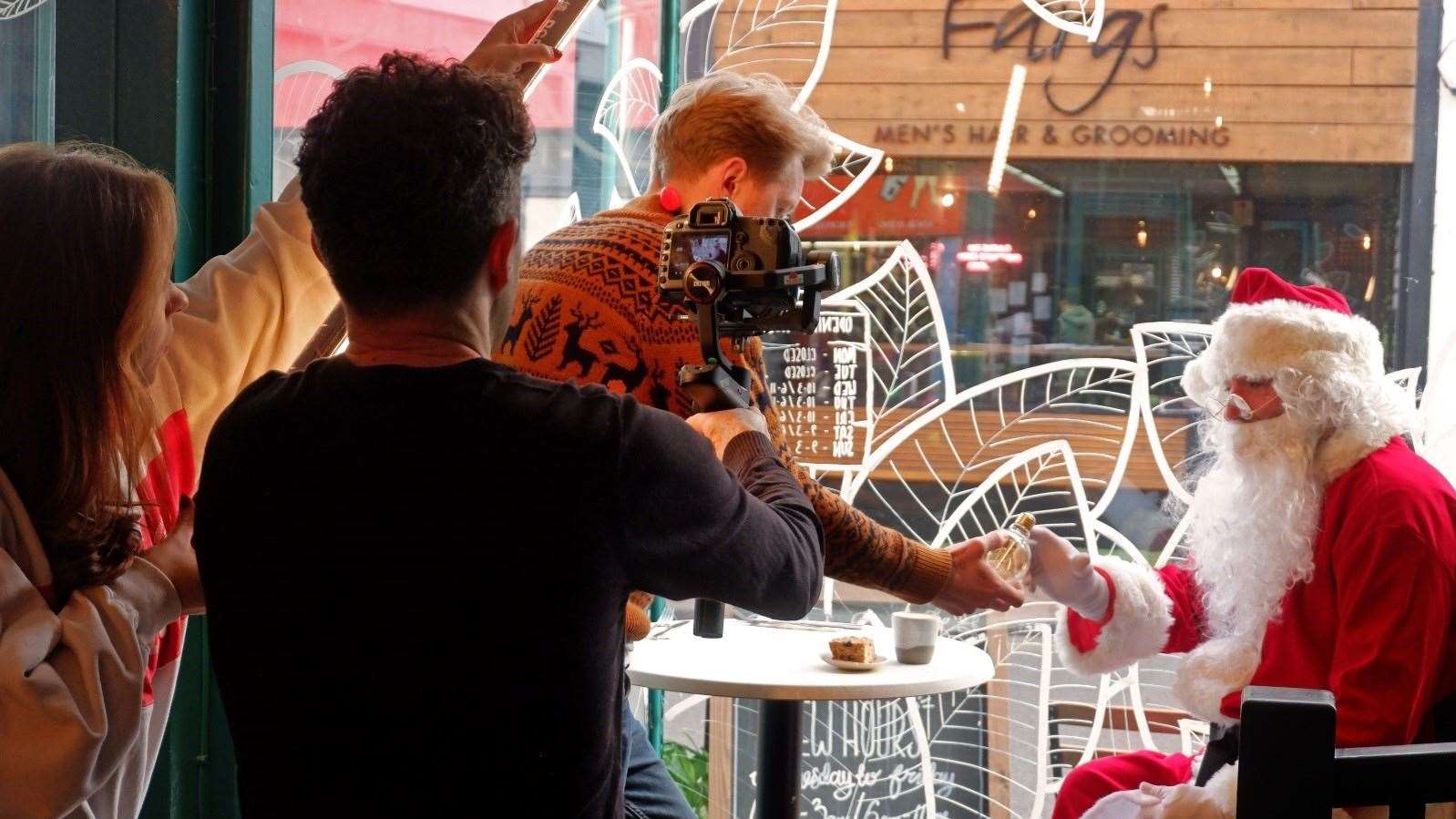 Father Christmas is ready for his close-up in The Plant Base, Camden Road. (RTW Together Business Improvement District)