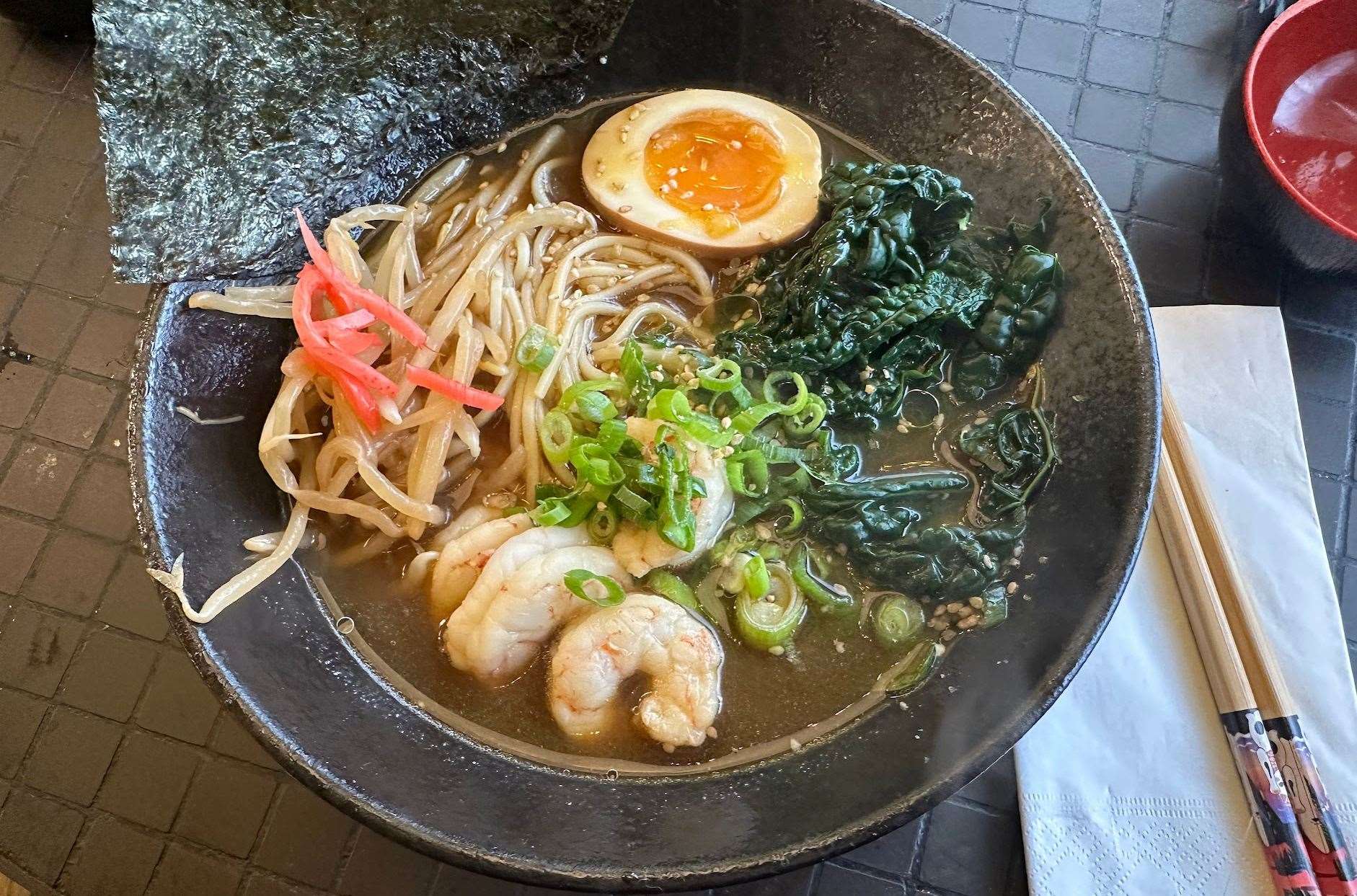 The ramen was warm and filling at Mori Mori in Cliftonville, Margate