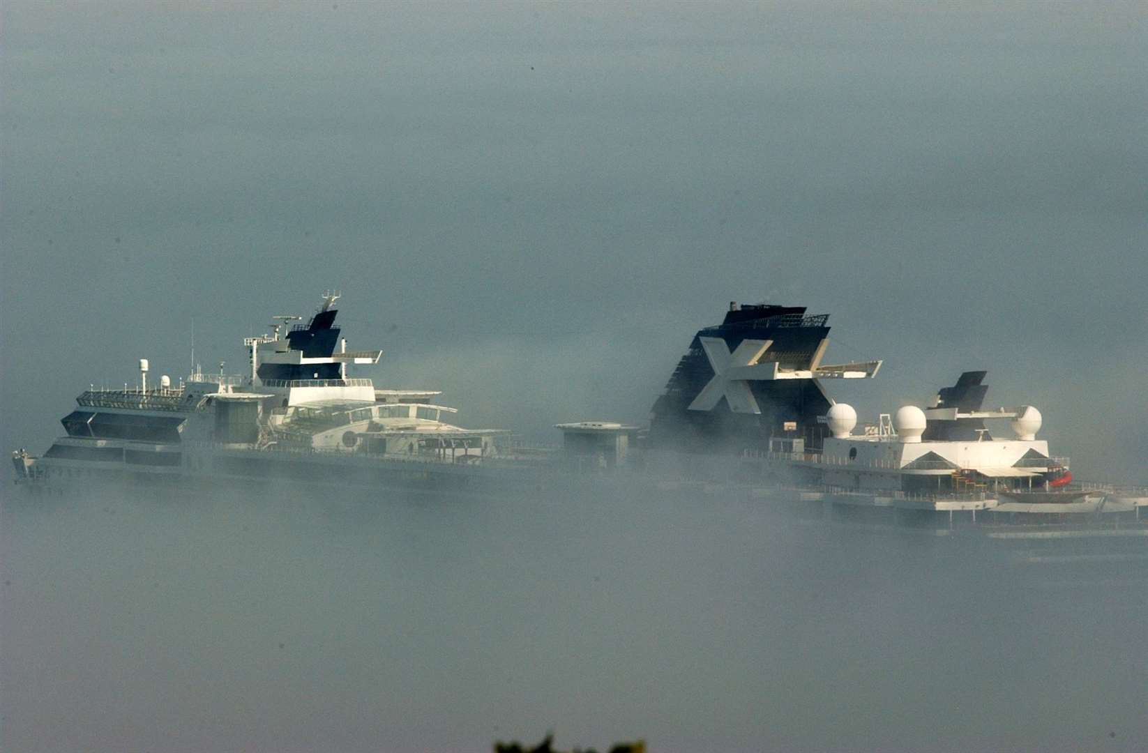 A yellow fog warning is in place. Stock image