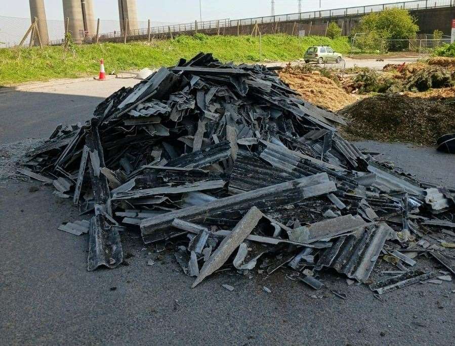 Asbestos was dumped in Ridham Dock Road, Iwade. Picture: Swale Borough Council