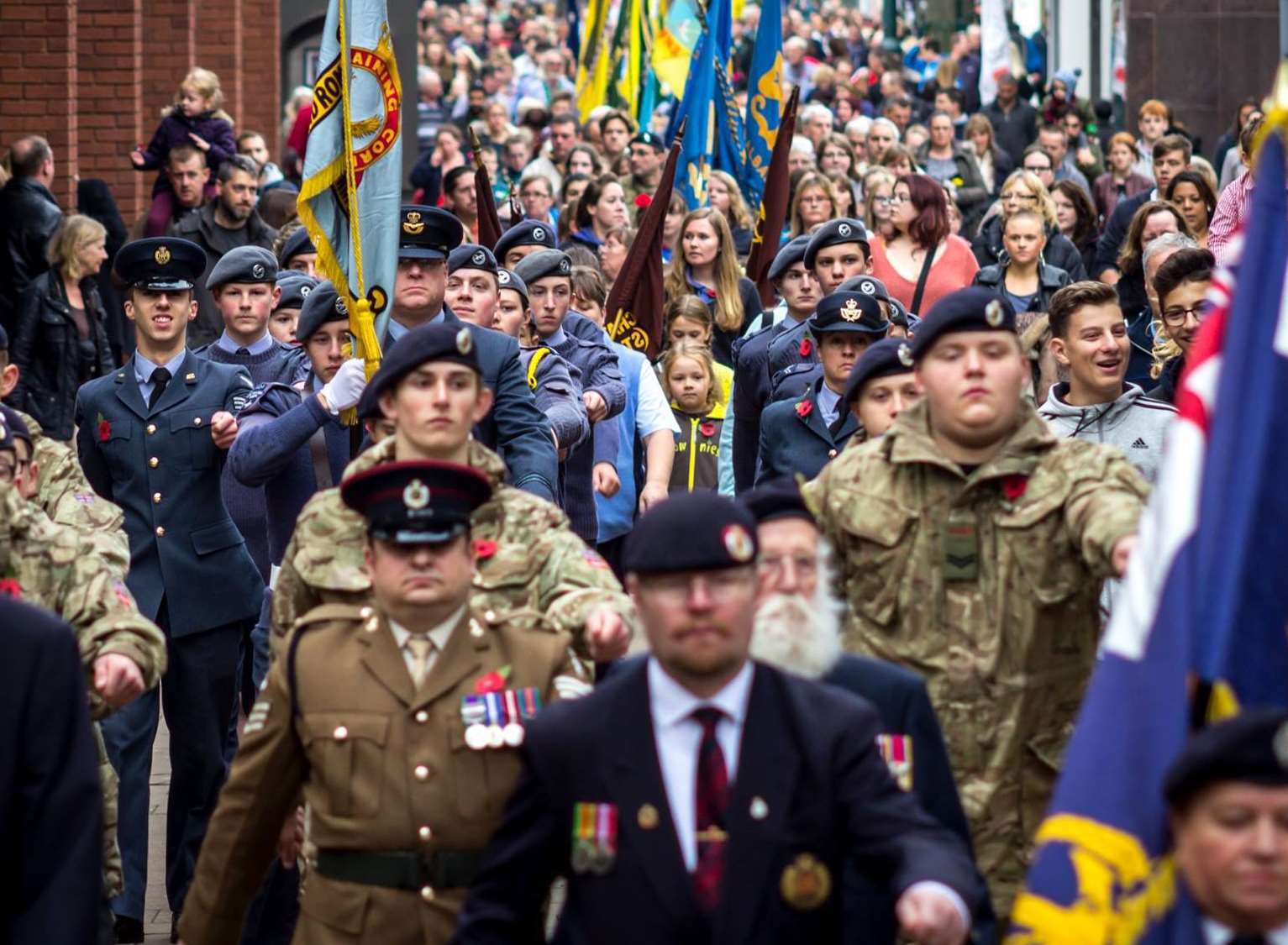 Remembrance Day parade in Chatham High Street. Picture: Andrew Poile of Poile Photography