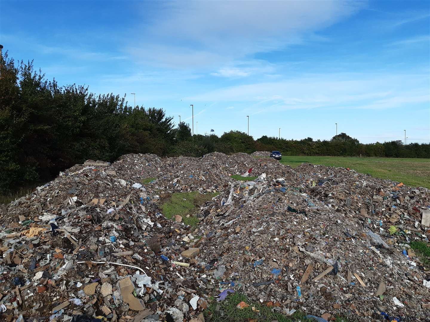 Some of the mounds of rubbish left dumped