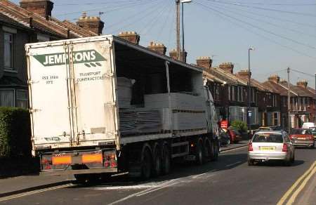 The scene this morning in Maidstone's Sheals Crescent. Picture: PHILIP EASTGATE