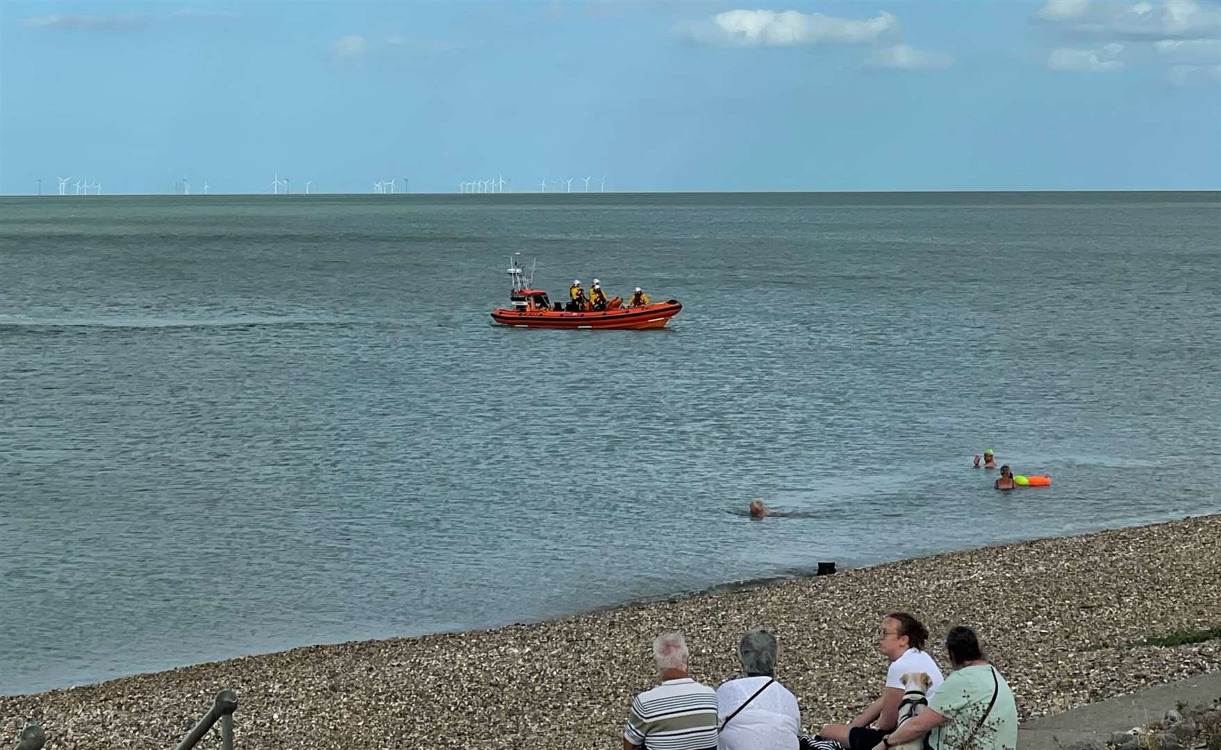 RNLI crew members off Minster Leas beach. Picture: Taylor Garrod