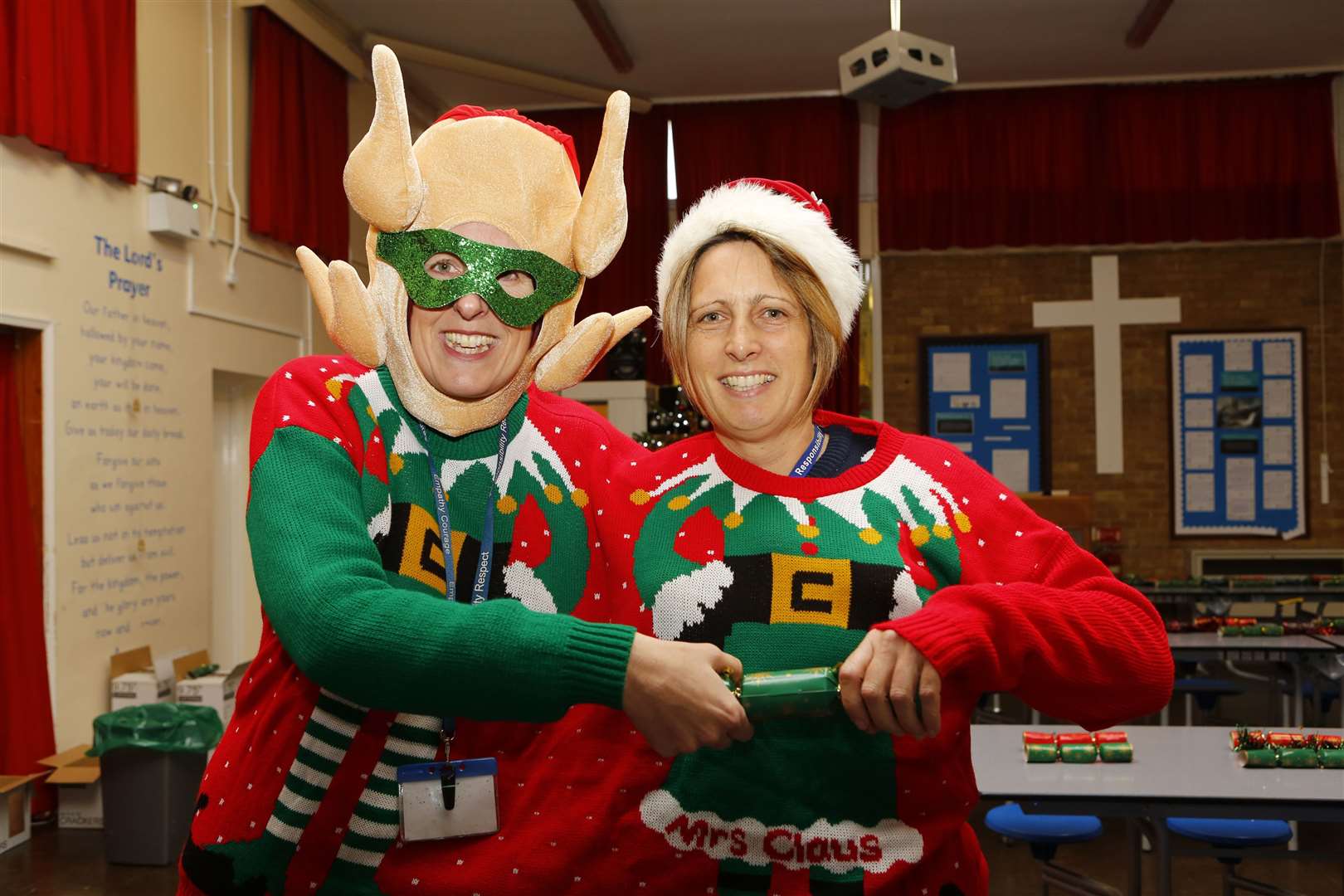 Ditton Junior School taking part in Christmas Jumper Day in 2018