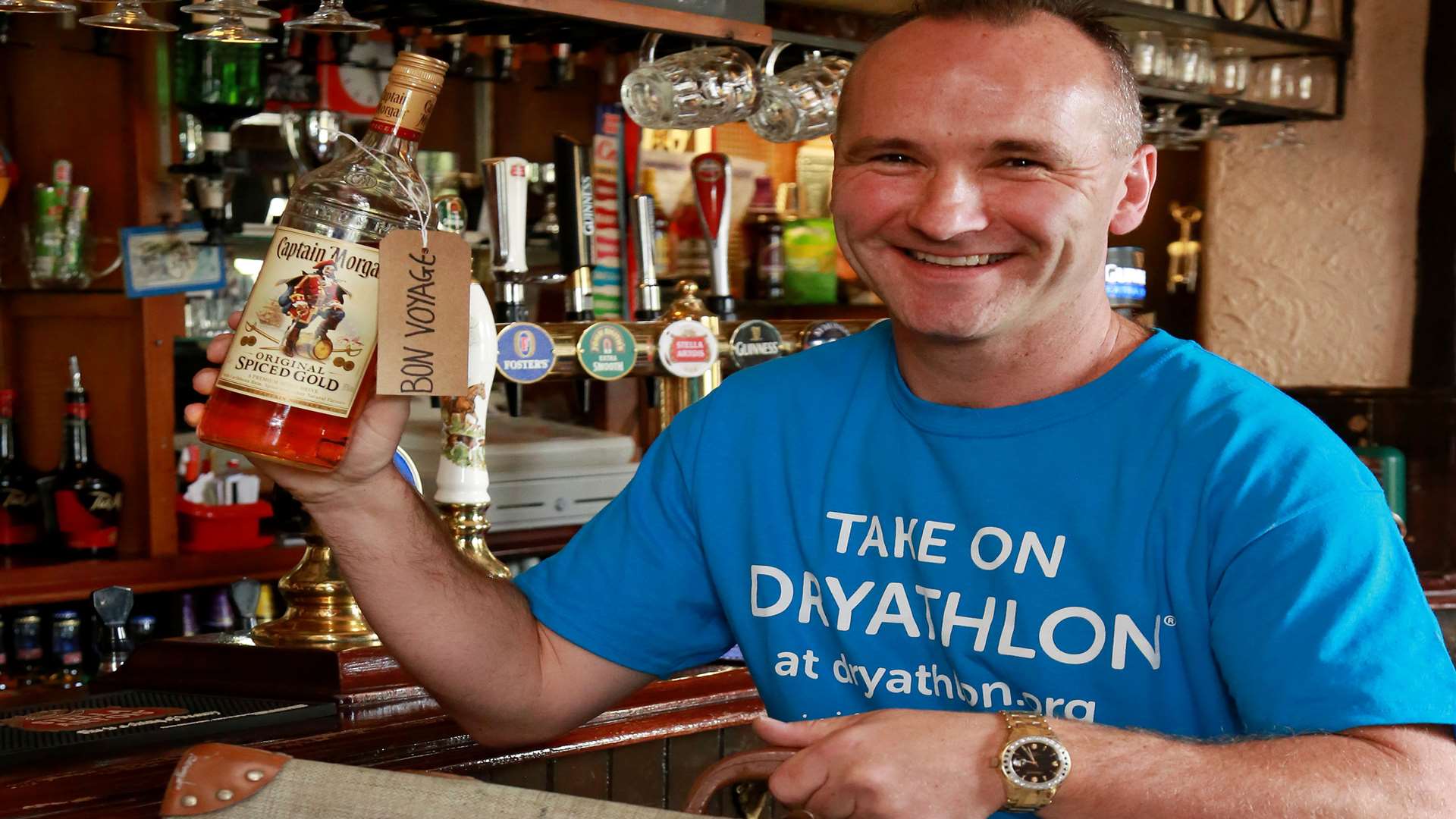 Mark Powell, 42, has taken on the challenge of a year long Dryathlon in a bid to support Cancer Research UK and to improve his health and fitness levels