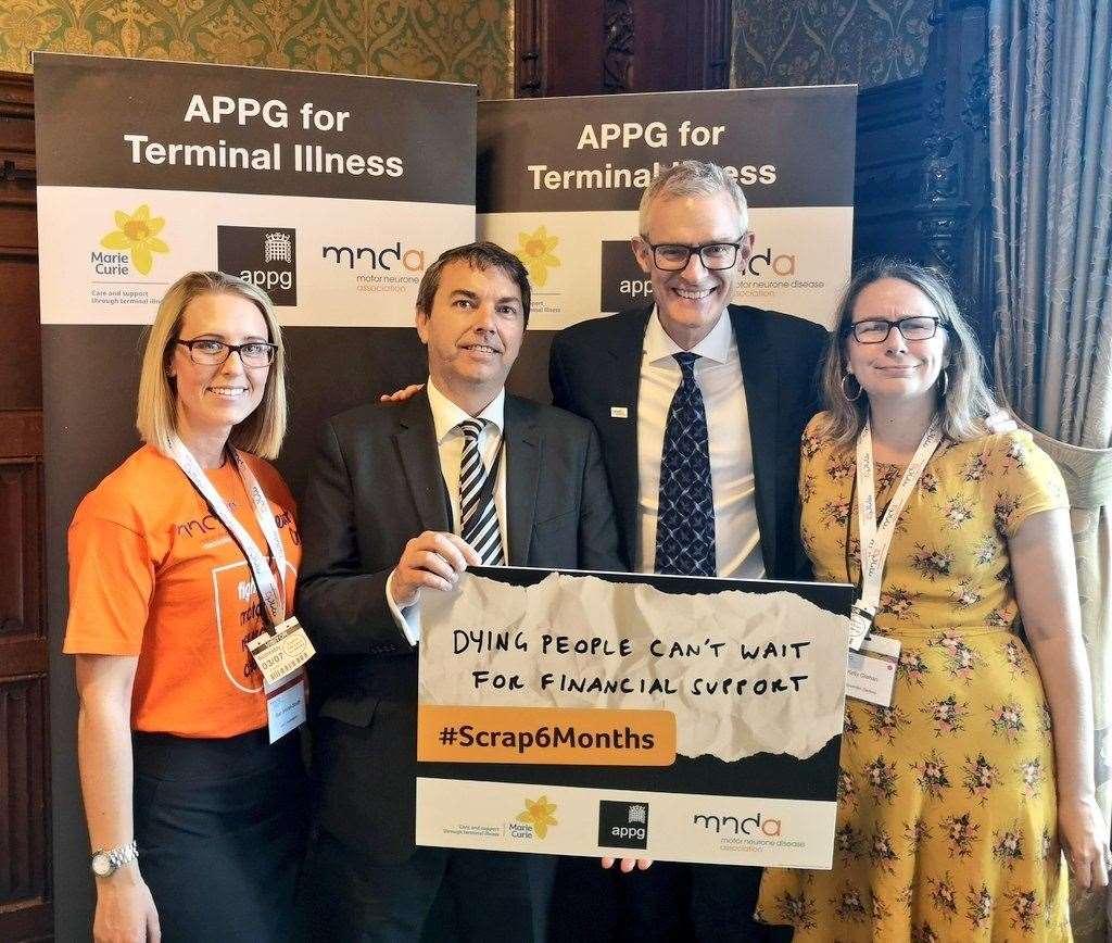 Rachael Martin-Smith and Councillor Kelly Grehan spoke to Dartford MP Gareth Johnson at the Parliamentary drop-in (13467601)