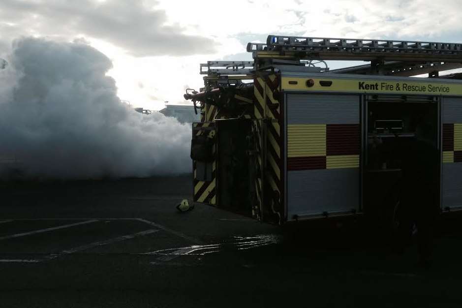 Bus on fire in Sheerness