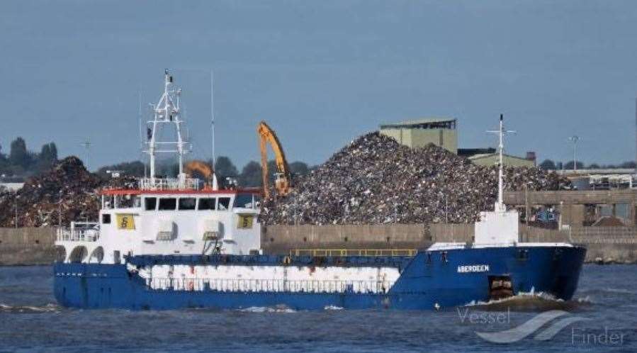 The Aberdeen cargo ship. Picture: Vessel Finder (9425636)