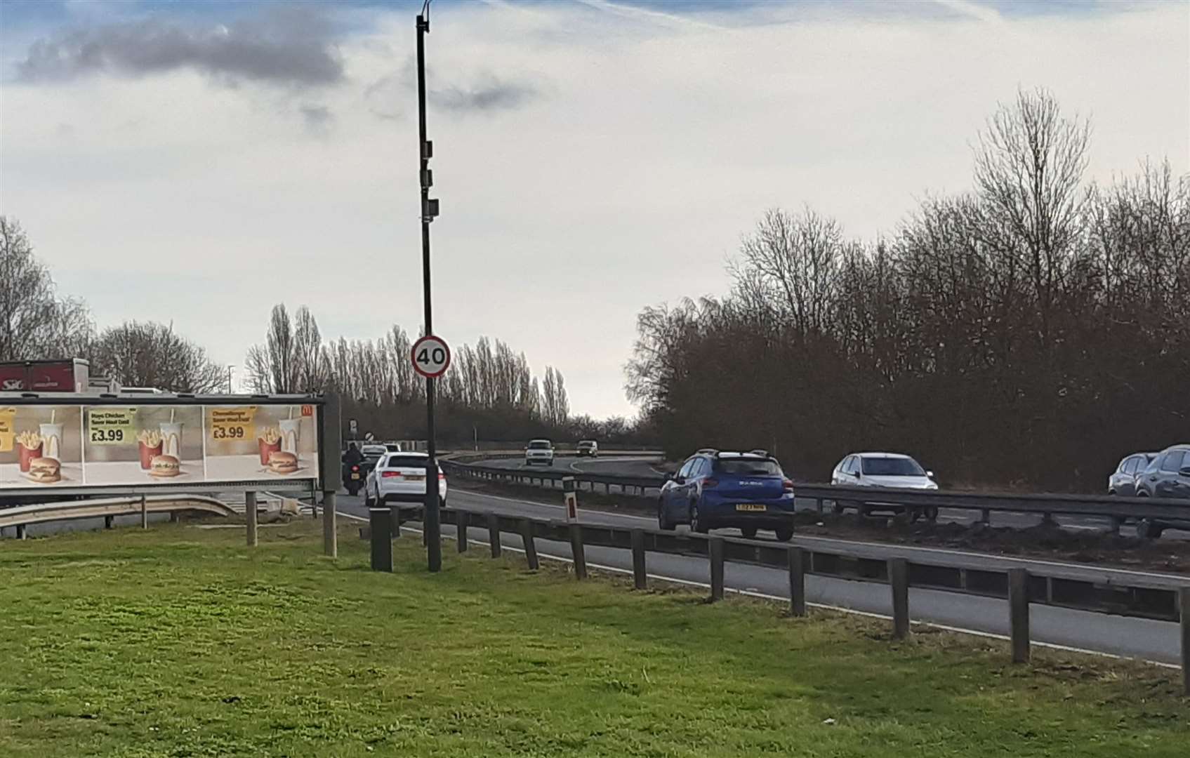 The speed limit was changed to 40mph