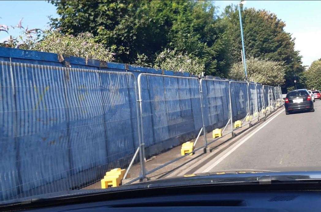 Work has begun to demolish and rebuild a crumbling retaining wall and remove eyesore hoardings in Pier Road, Gillingham