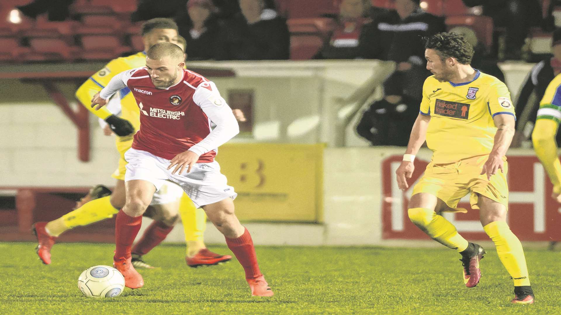 Luke Coulson takes a touch in midfield Picture: Andy Payton