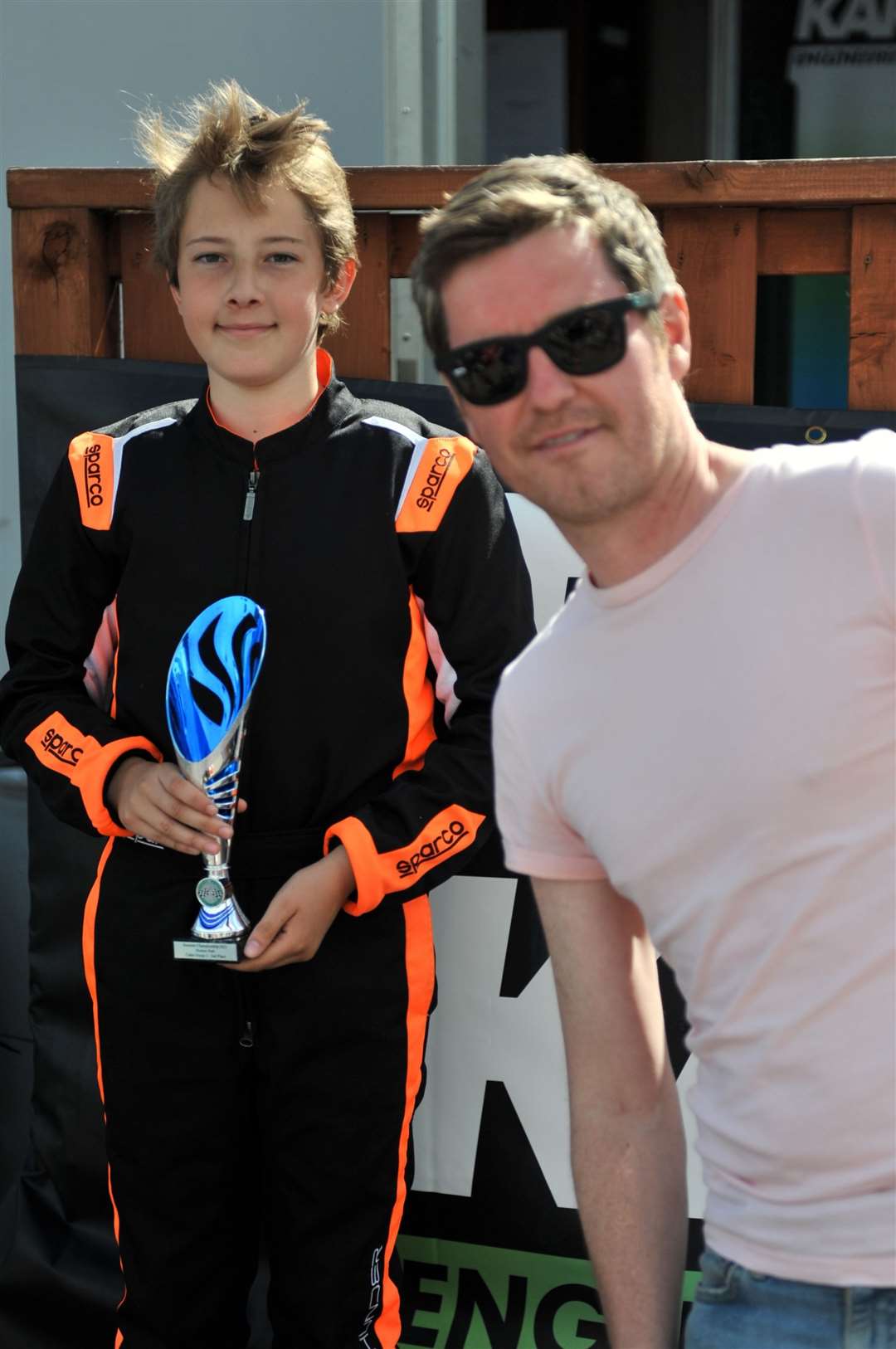 William Sparrow with series founder, ex-F1 mechanic Rob Smedley Picture: Mark Campbell/Car Scene Media