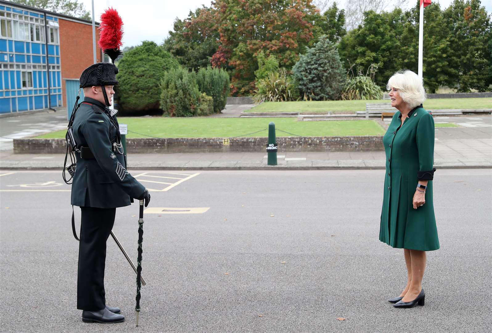 The Duchess of Cornwall arrives at Beachley Barracks (Chris Jackson/PA)