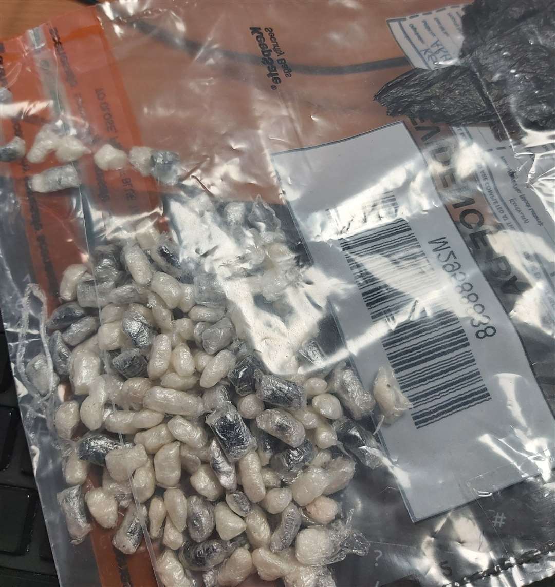 Suspected class A drugs were found. Picture: Kent Police