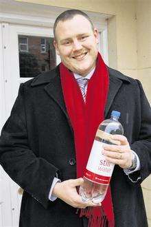 Paul Reynolds brought in water bottles for the residents of Read Court, Westgate-on-Sea