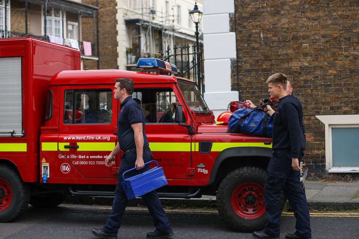 It is understood a person was rescued from a flat in Bellvue Road, Ramsgate. Picture: UKNIP