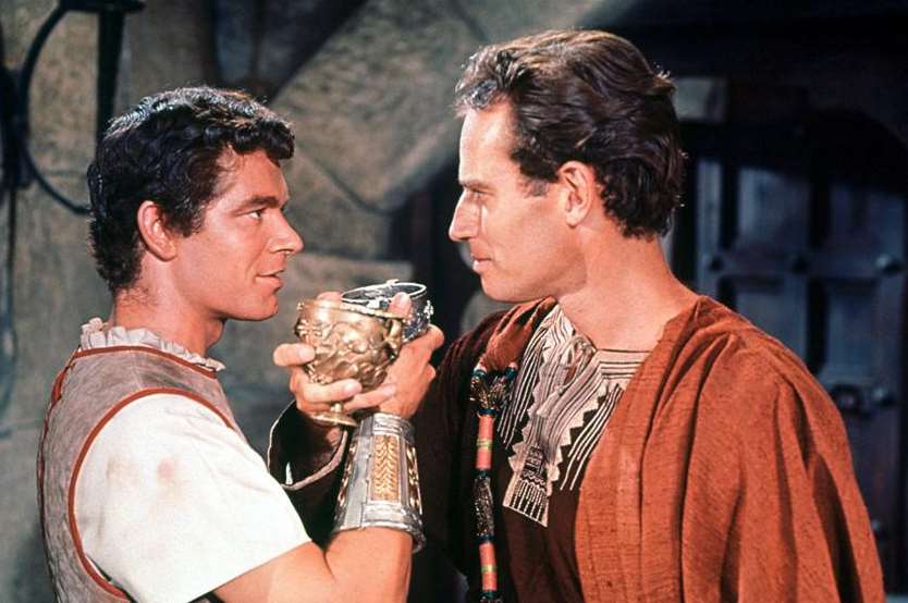 Stephen Boyd and Charlton Heston in Ben-Hur, 1959. Picture: MGM.