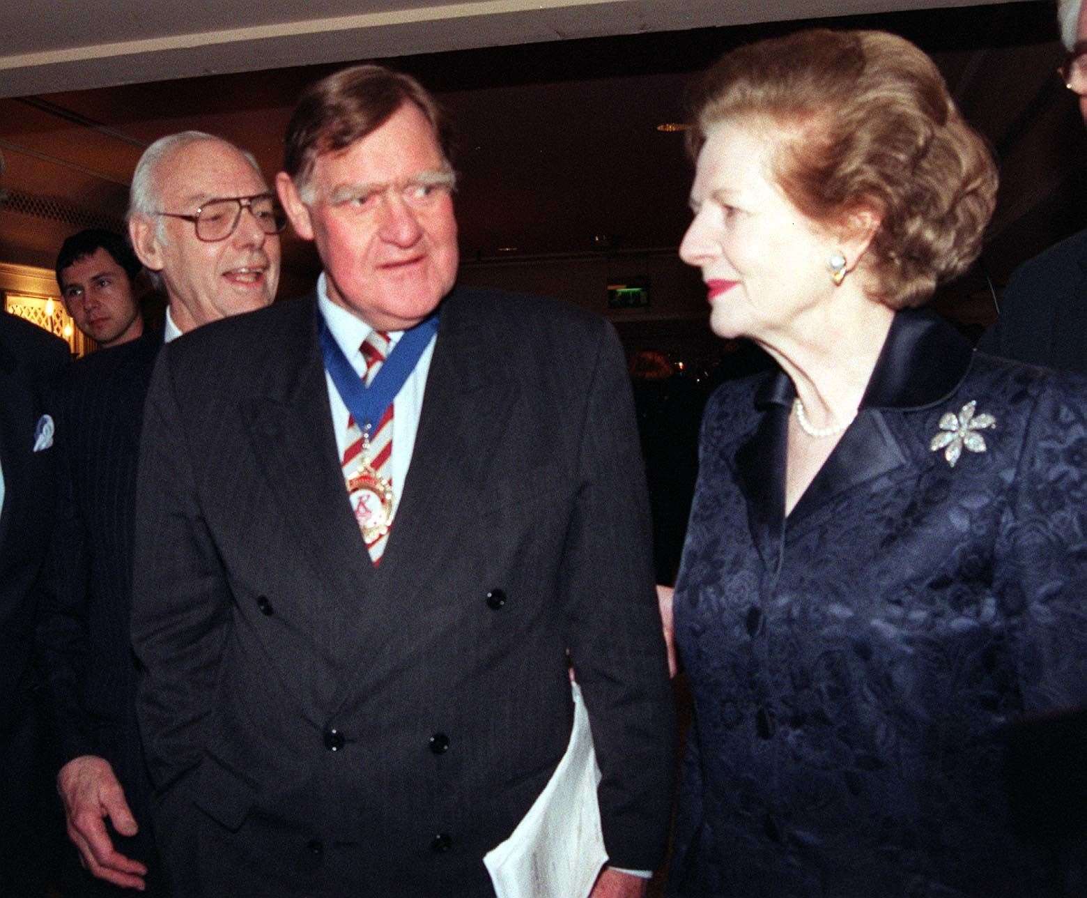 Sir Bernard Ingham and Baroness Thatcher (Tony Harris/PA)