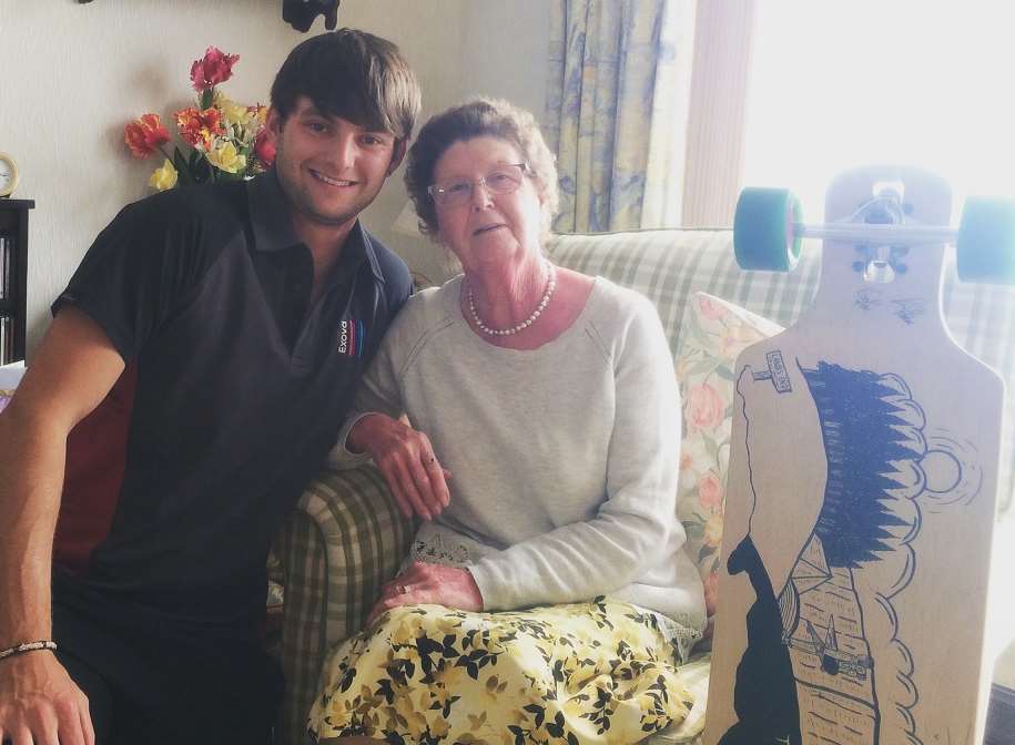 Alex and his nan, Marion