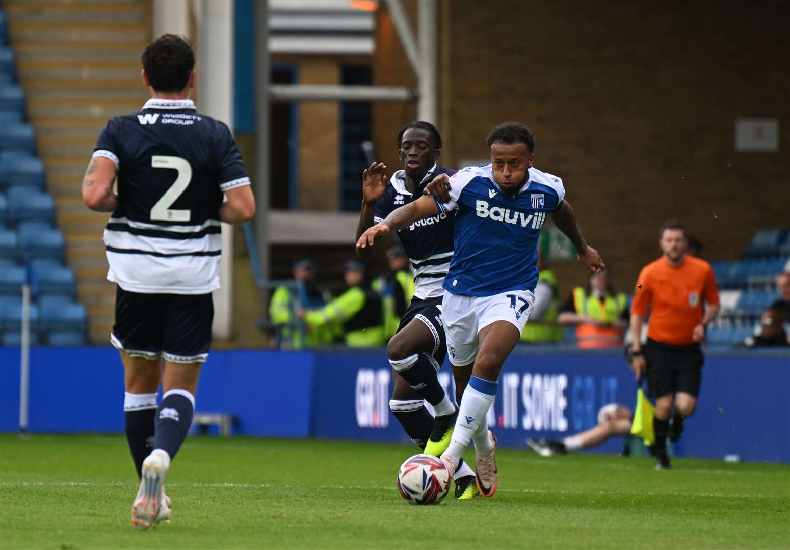 Jayden Clarke on the ball for Gillingham Picture: Barry Goodwin