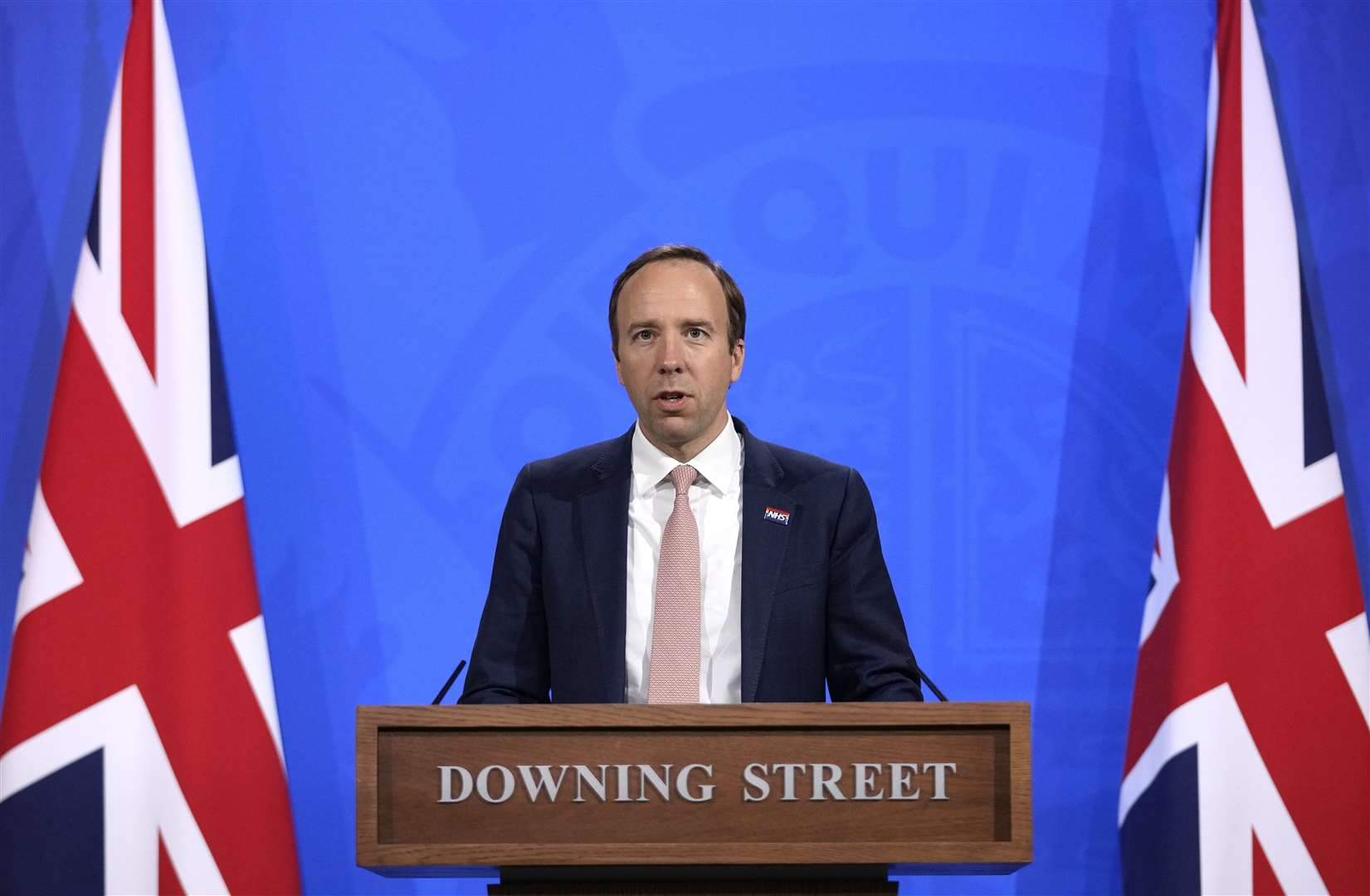 Matt Hancock, then Health Secretary during a Downing Street briefing (Matt Dunham/PA)