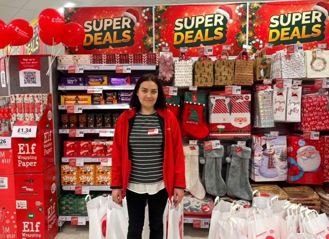 Store manager Mihaela Raducan is excited to meet all the customers at Poundstretcher in Strood