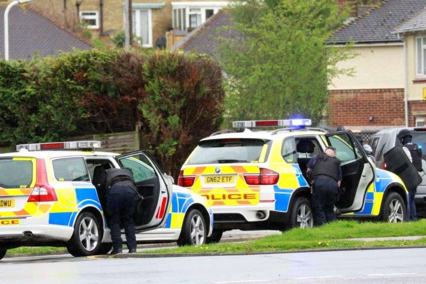 Several police cars were called out to the incident