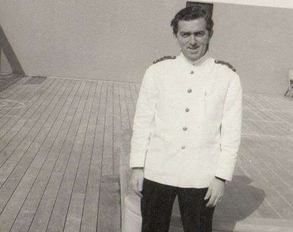 Patrick as a steward with P&O