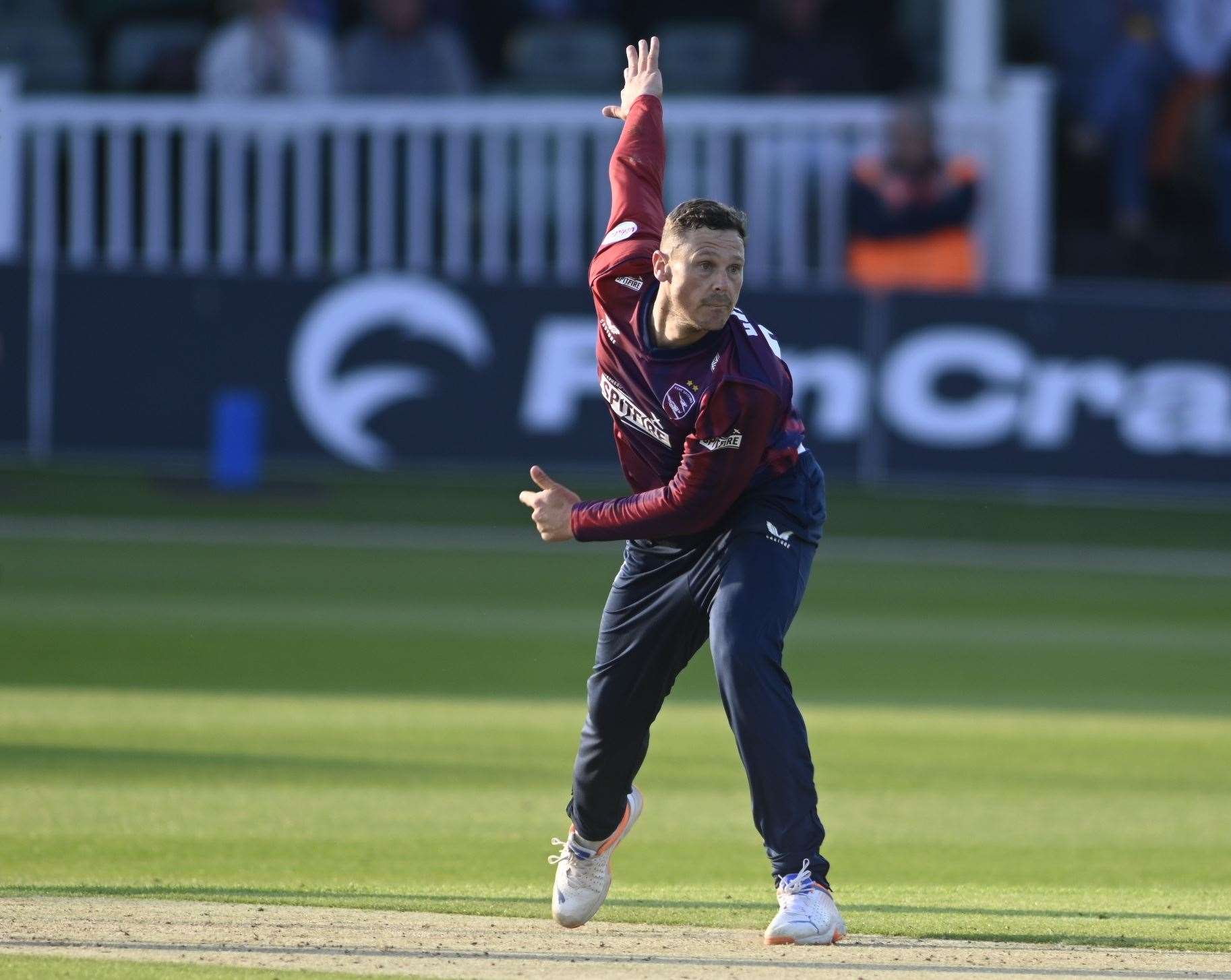 South African George Linde bowling. Picture: Barry Goodwin