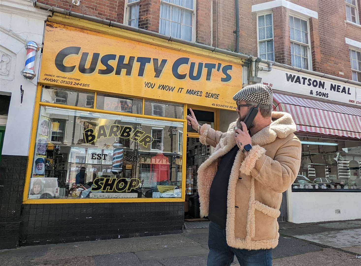 Barber Nathan Scotford has turned his shop into a tribute to the classic sitcom Only Fools and Horses