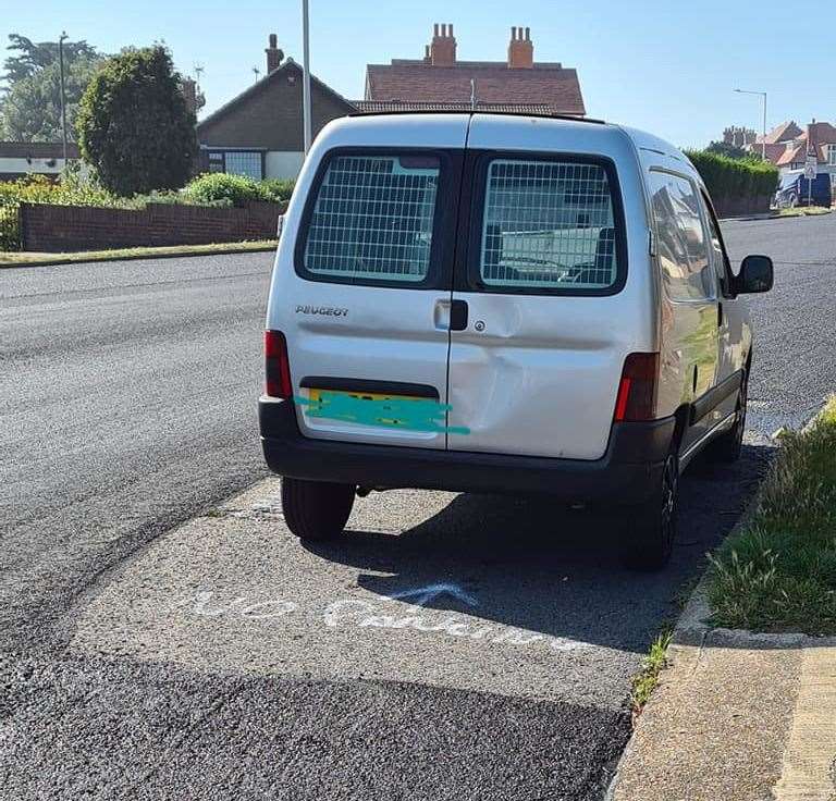There is now a van-sized hole in the smooth new Tarmac. Picture: Lesley Laird