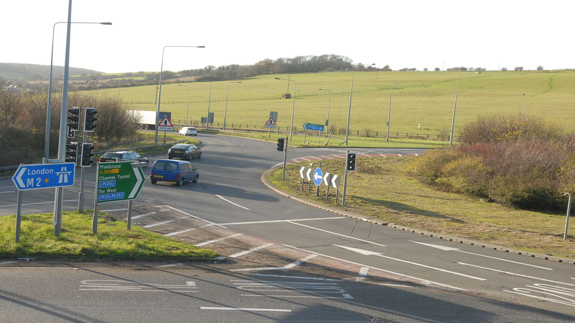 The crash happened near the Stockbury Roundabout