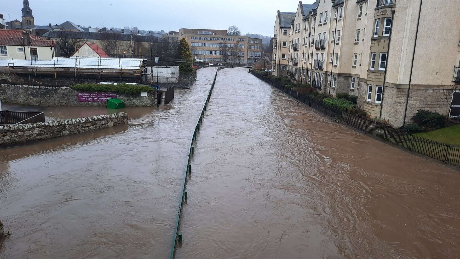 Cupar has been affected by flooding (@shamblesklutz/Twitter/PA)